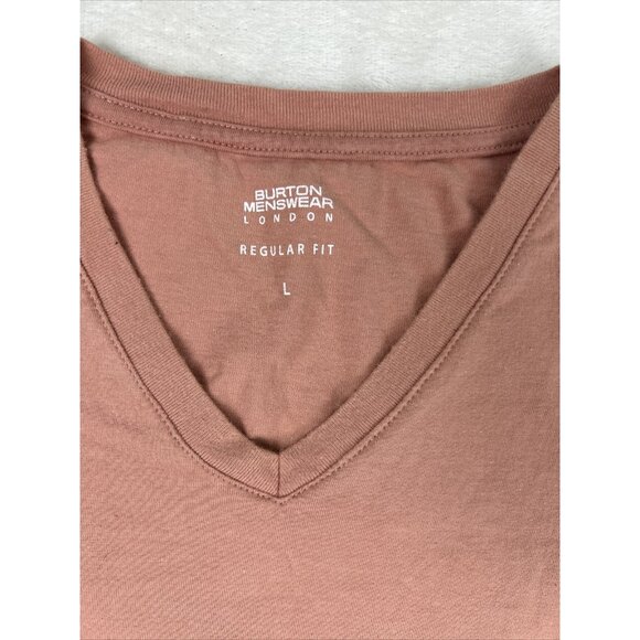 Burton Menswear London T Shirt Men Pink Size Large Regular Fit Tee Short Sleeve - Picture 2 of 6